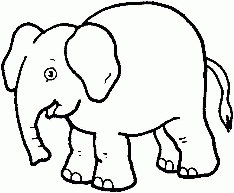 Plansa de colorat cu Elefant 46 41